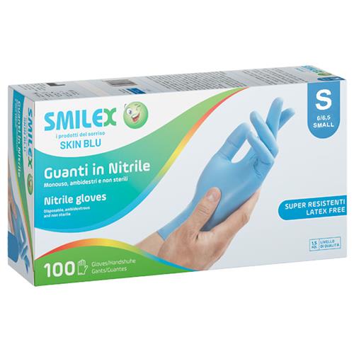 SMILEX skin blu pro GUANTI IN NITRILE monouso – S small 6/6,5 – 100pz