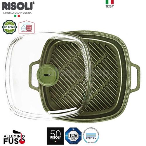 Risoli VaporGrill 26x26 Dr. Green® Extra Induction con coperchio Made in Italy